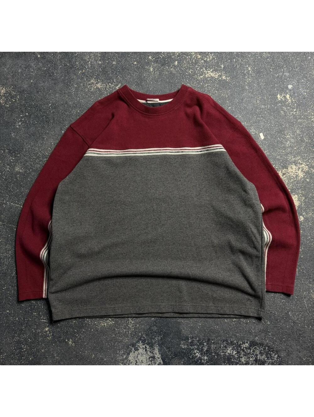 Vintage Y2K Striped Skater Baggy Sweatshirt